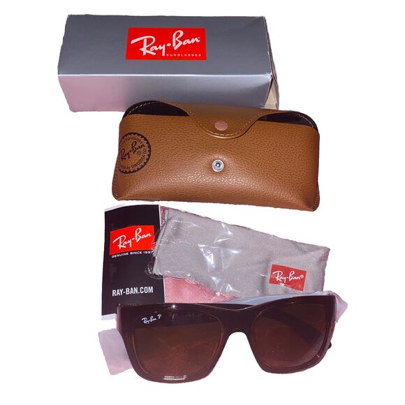Ray-Ban Unisex Polarized Lightweight Sunglasses,‎ RB4194 Light Havana 53mm - Picture 1 of 12